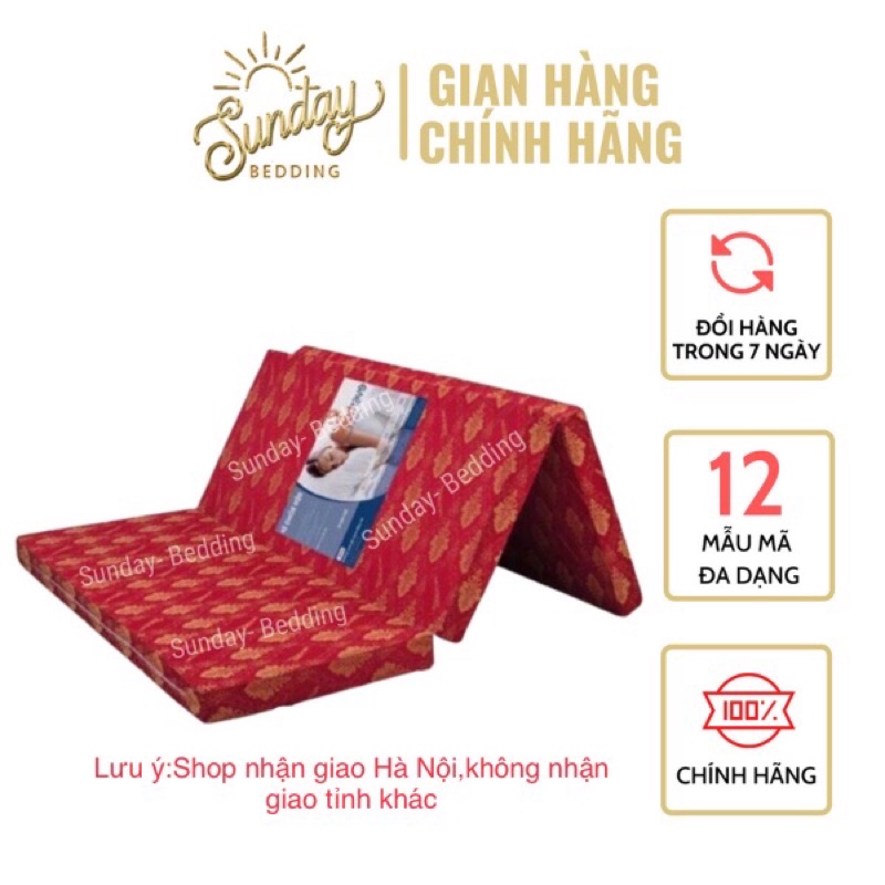 Đệm bông ép hanviko 1m6x2m đủ độ dày 5/7/9cm vỏ bọc gấm cao cấp