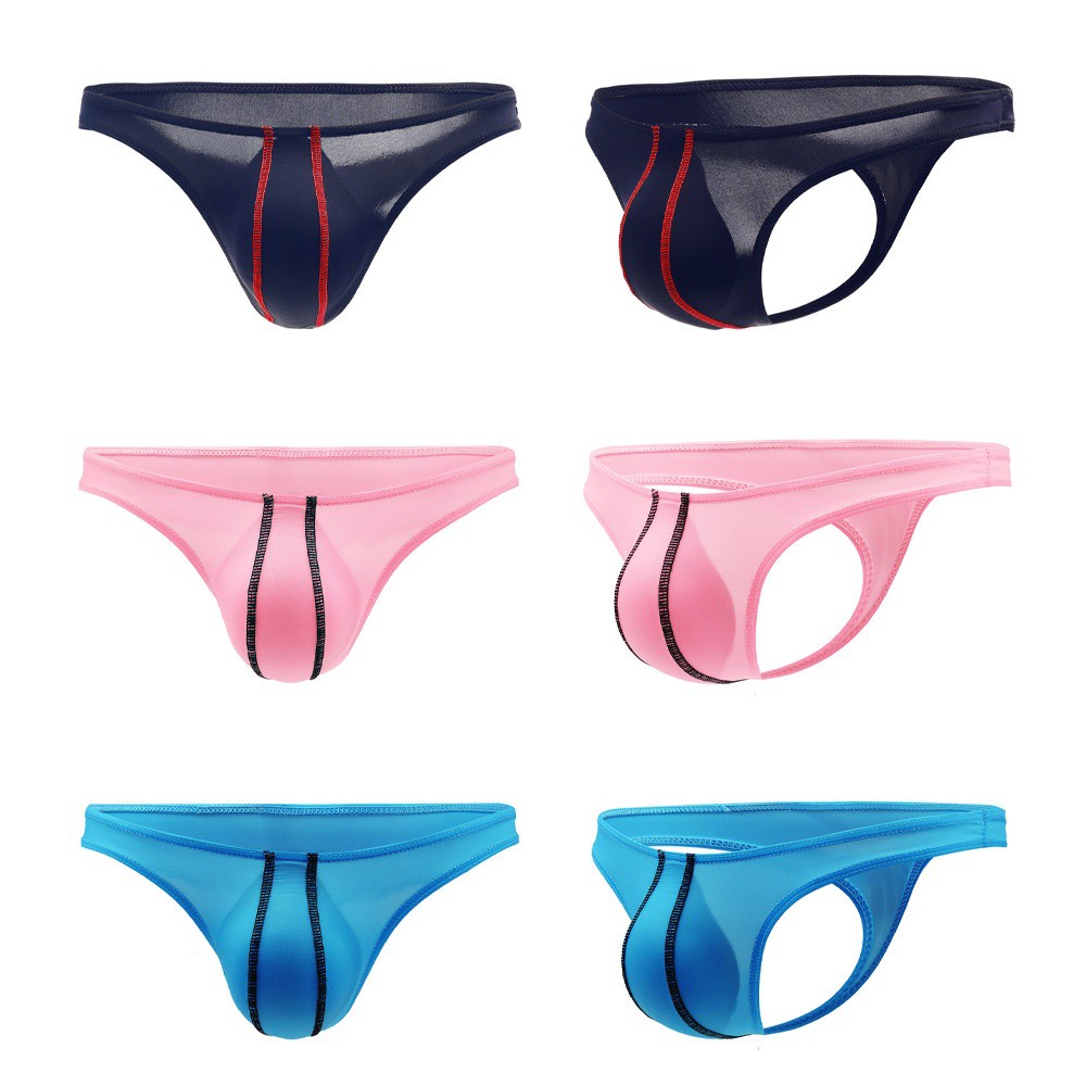 Quần Lót Lọt Khe Lưng Chữ T Bằng Nylon Màu Trơn Thoáng Khí Gợi Cảm Cho Nam