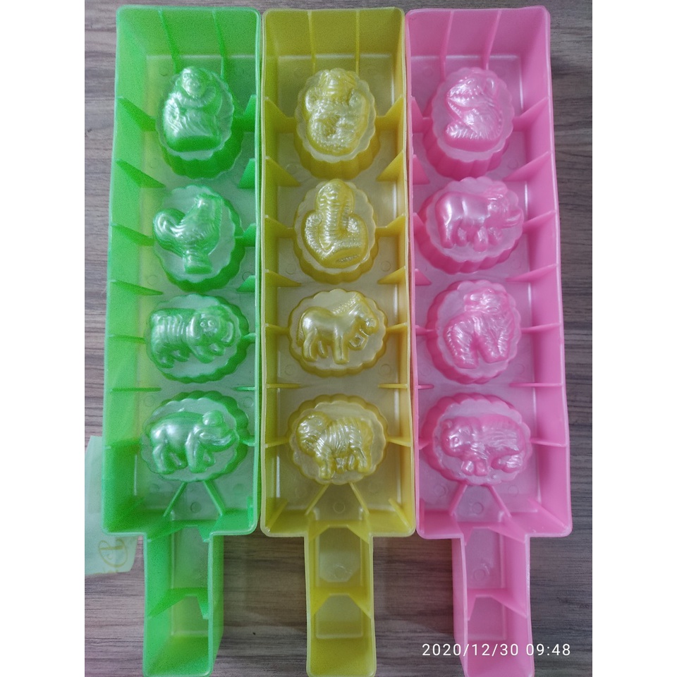 Bộ 3 khuôn làm bánh in, bánh phục linh 12 con giáp