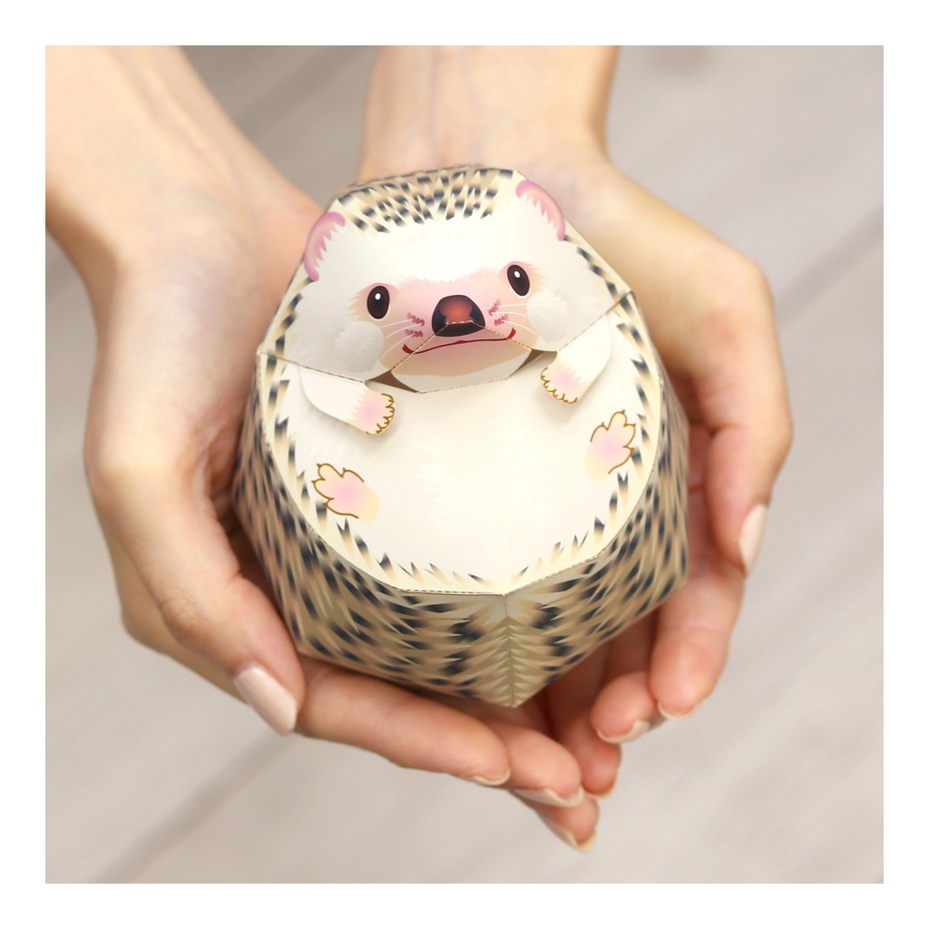 Mô hình giấy động vật Nhím Cute