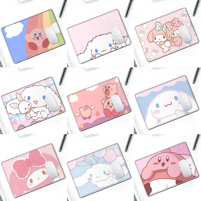 DIY Laurel Dog, Star Kirby mouse pad bag with the same đoạn 37 * 25cm cao su trung bình mouse pad màu hồng hoạt hình bàn máy tính văn phòng bàn máy tính chống trượt pad làm sạch pad