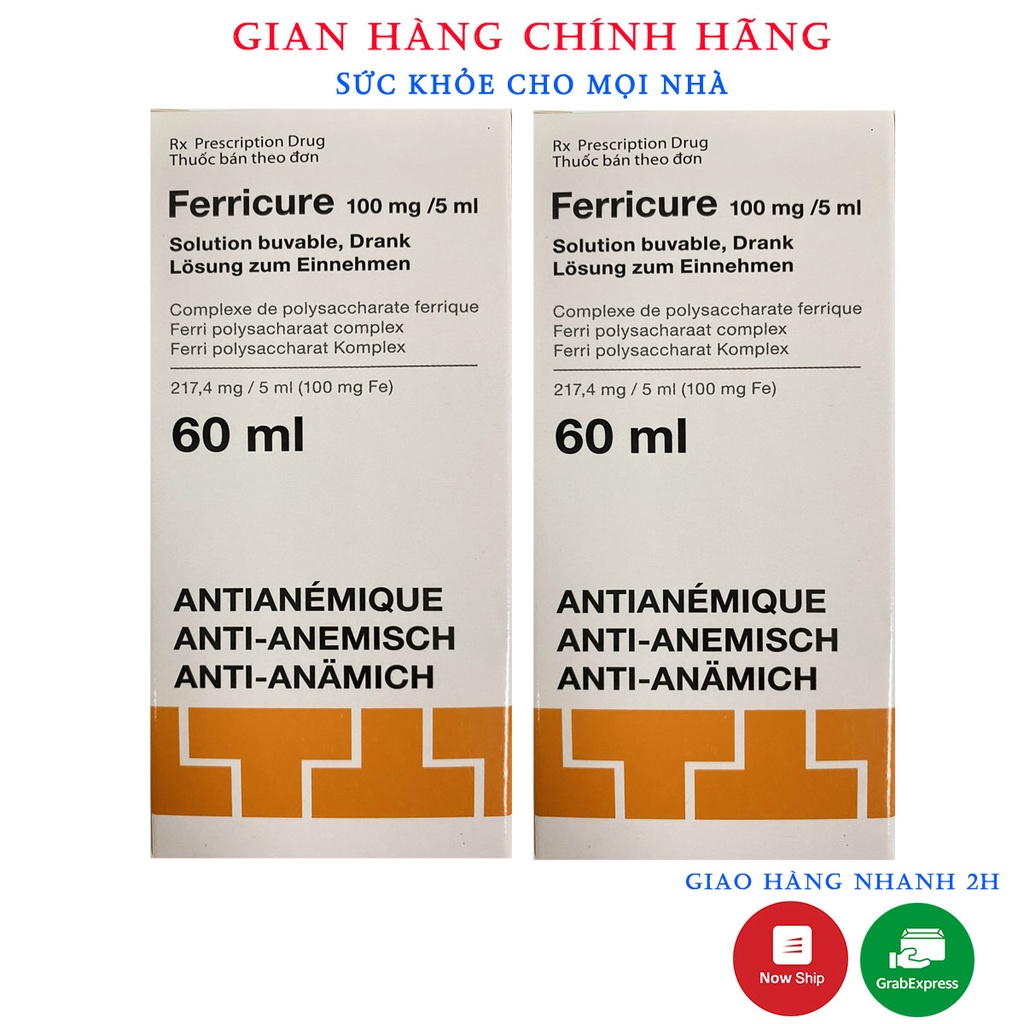 Siro Ferricure.Bổ Sung Sắt Nguyên Tố Cho Bé Từ Sơ Sinh Do Thiếu Máu