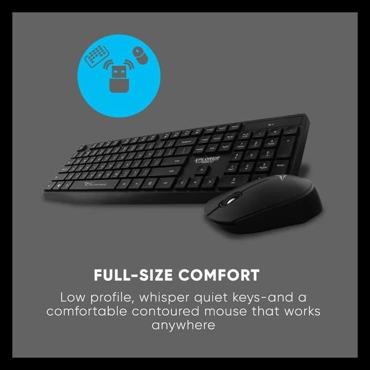 Combo Bàn Phím + Chuột Không Dây Alcatroz Màu Trắng 800 Xplorer Air 6600 - Pc / Tv Thông Minh | BigBuy360 - bigbuy360.vn