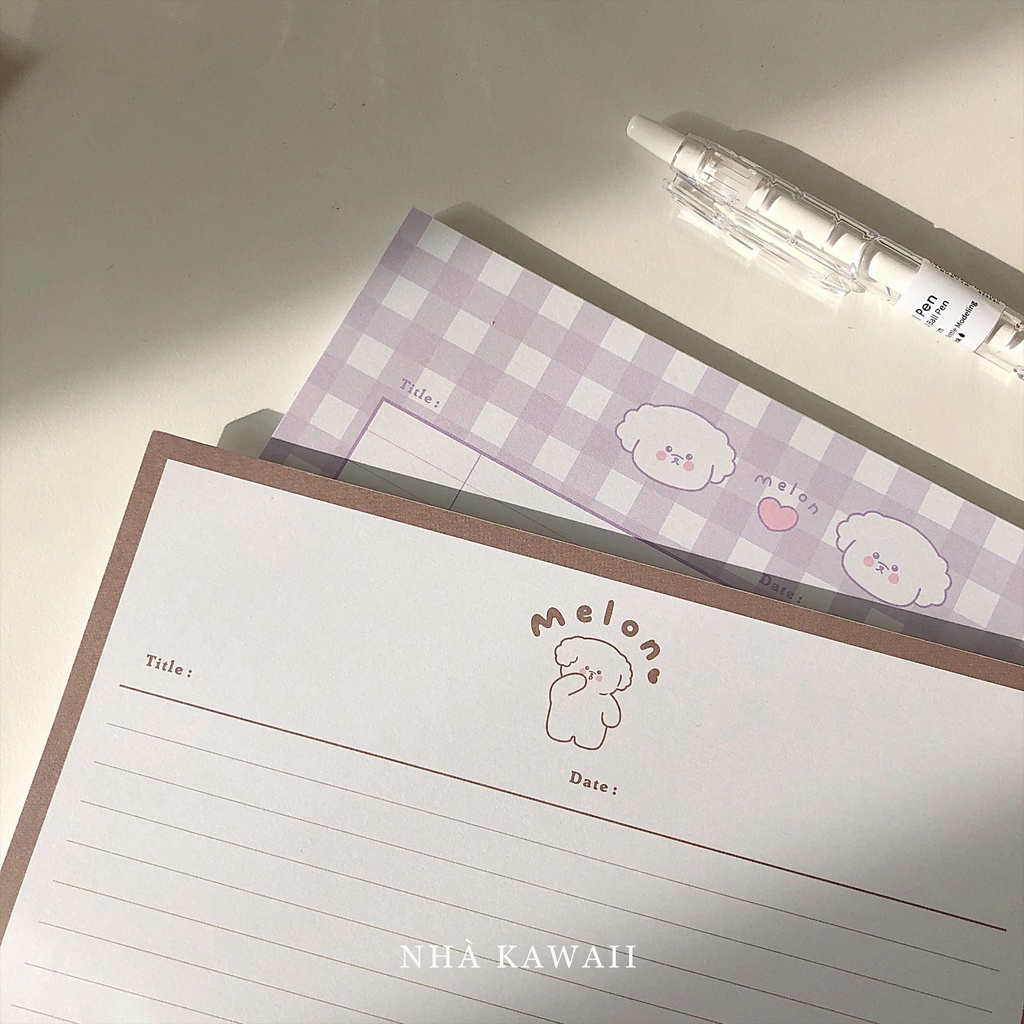 Giấy take note B5 120gsm Inamazy Melon hình gấu đáng yêu