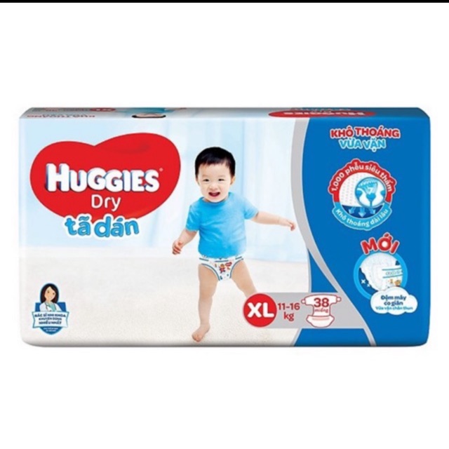 Tã Dán Huggies Dry size XL - 38 Miếng