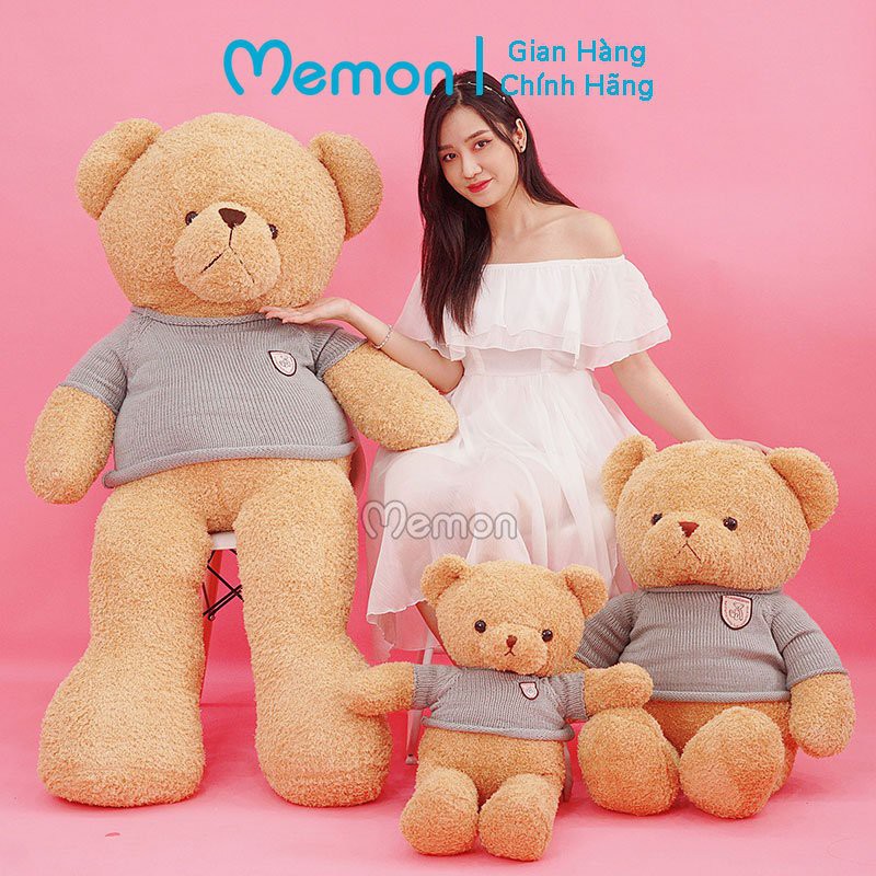 [Mã LIFEM1 giảm 50k đơn 99k] Gấu Bông Teddy Head Tales Size Khổng Lồ Nhồi Gòn Cao Cấp Memon