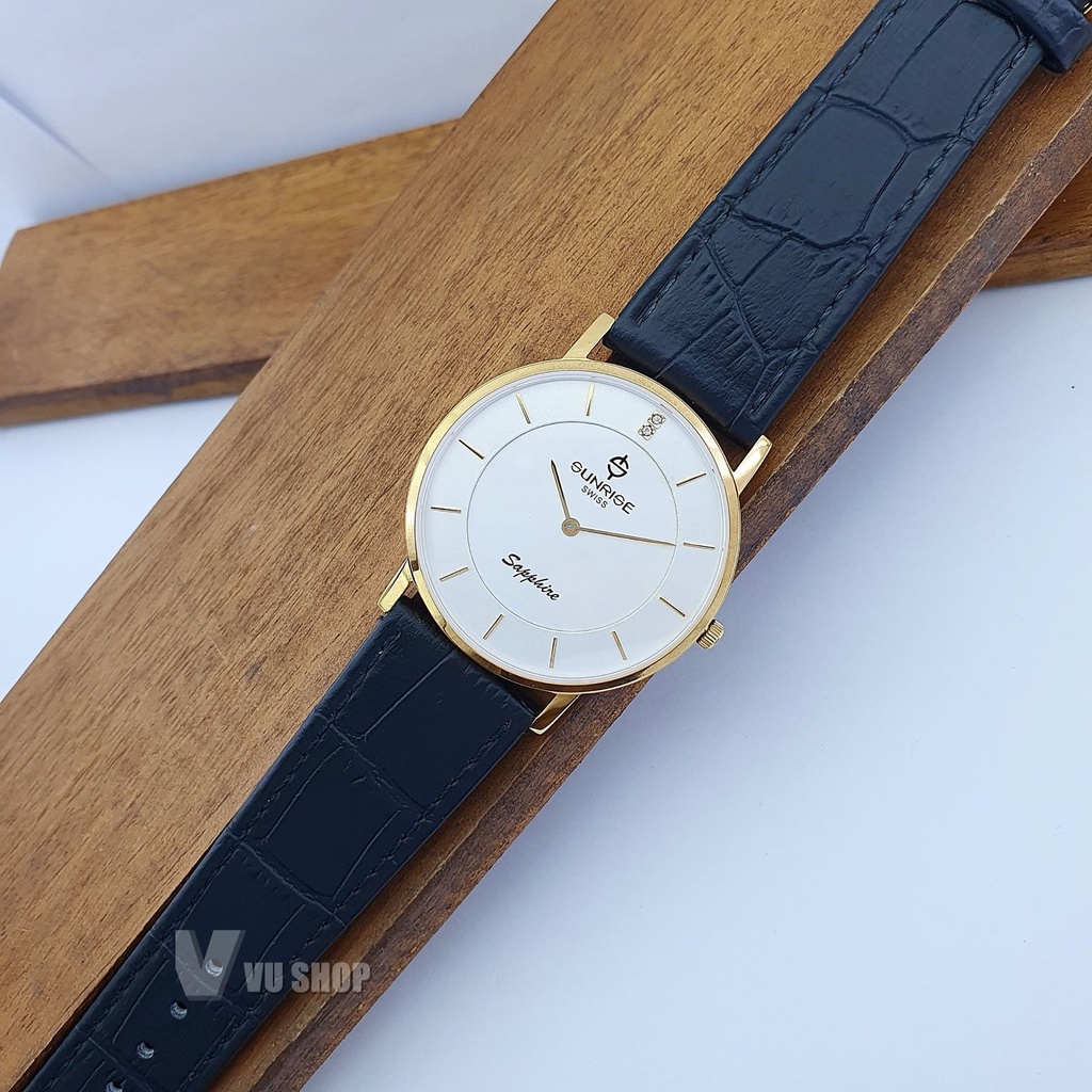 Đồng hồ nam SUNRISE DM737PWC Siêu mỏng Chính hãng