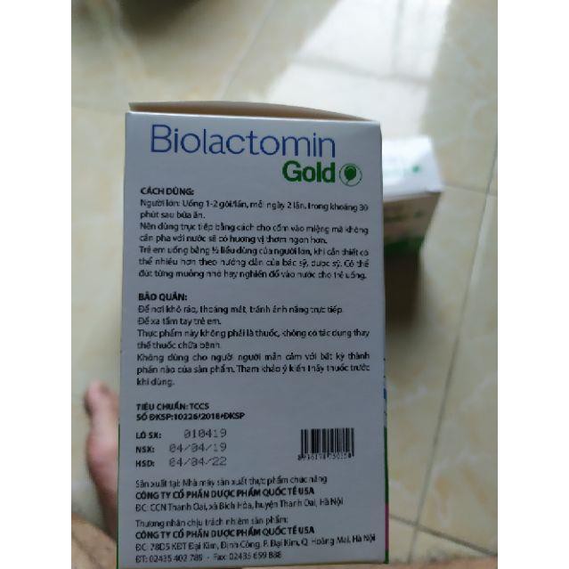 Biolactomin gold cho Bé hộp 30 gói