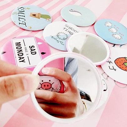 Gương tròn mini xinh xắn, gương mini