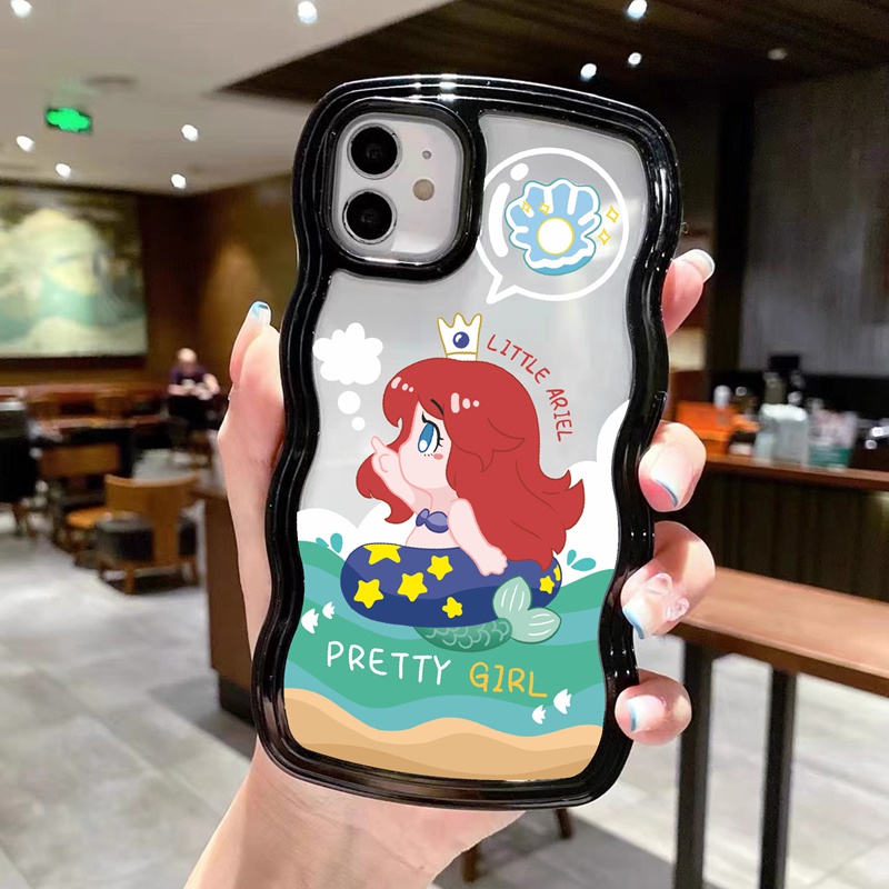 Suntaiho Ốp lưng Ốp Điện Thoại TPU Mềm Trong Suốt In Hình Công Chúa Bơi Lội Cho iPhone 11 11 Pro 13 12 Pro Max X XS Max XR 7 8 Plus