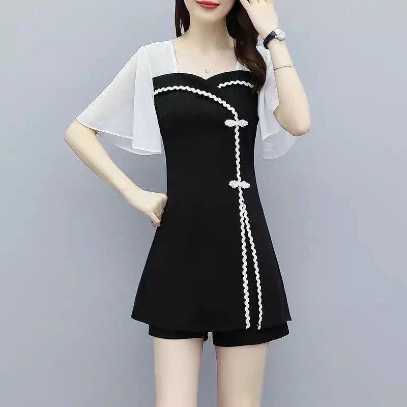 SÉT BỘ NỮ PHỐI VIỀN PHONG CÁCH CÔ GÁI TRUNG HOA XINH LUNG LINH