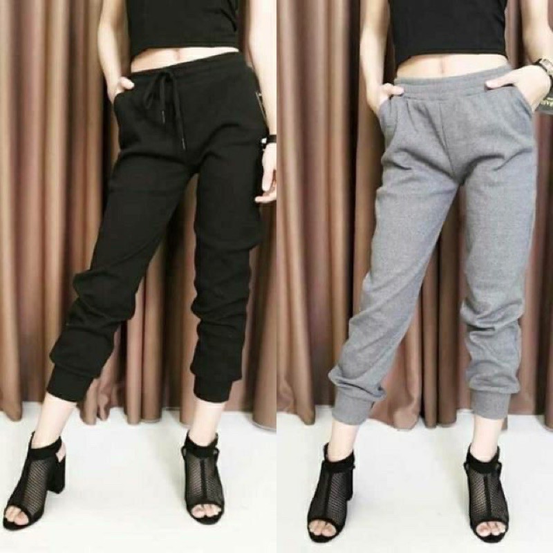 Quần joggers nữ len tăm bo gấu lưng thun💥Quần joger len tăm cao cấp[dầy dặn, co dãn tốt, free ship] | BigBuy360 - bigbuy360.vn