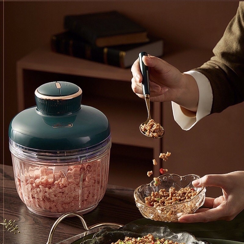 Máy xay thịt đa năng cối thuỷ tinh 2L BEAR QSJ-D03L3 công suất 300W , màu xanh , bảo hành 12 tháng