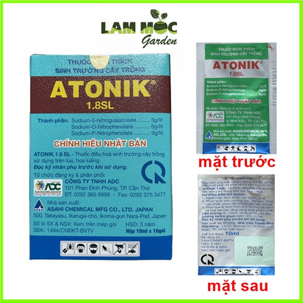 ATONIK 1.8 SL - Ra rể, chồi lá - Kích thích tăng trưởng - Gói 10ml
