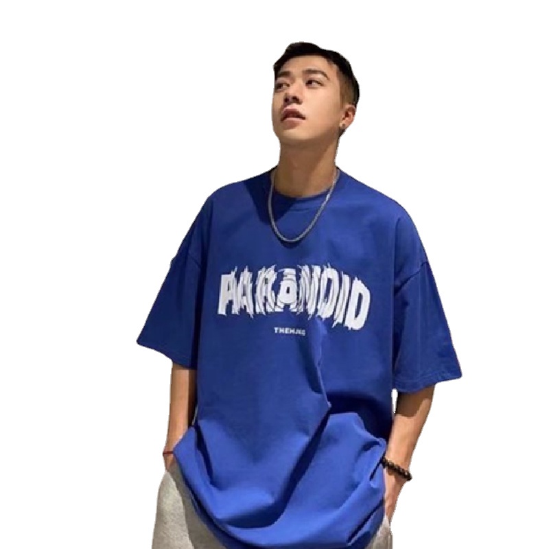 Áo Thun Tay Ngắn Dáng Rộng In Chữ Phong Cách Hip Hop Nhật Hàn Thời Trang Mùa Hè Cho Nam Giới Size M-8XL