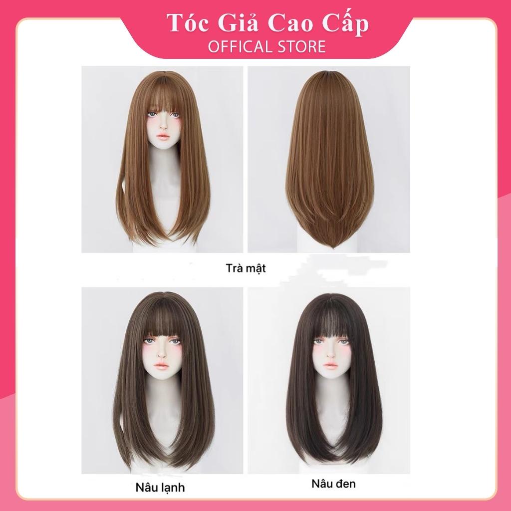 Tóc giả nguyên đầu nữ đẹp cúp layer lửng , hót trend, mã 2285, tặng lưới trùm wig