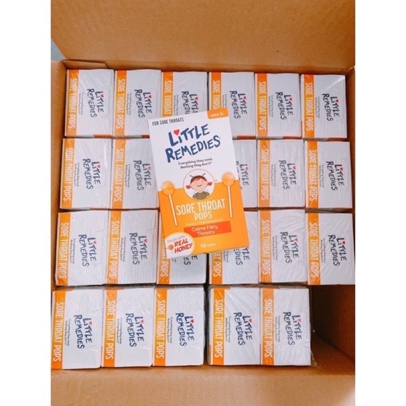 Kẹo mút ngậm ho cho bé Little Remedies 10 chiếc