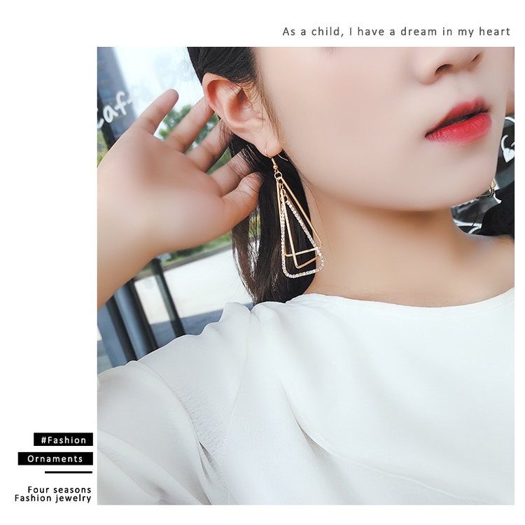 Hoa Tai Dáng Dài Thời Trang Phong Cách Hàn Quốc Cho Nữ