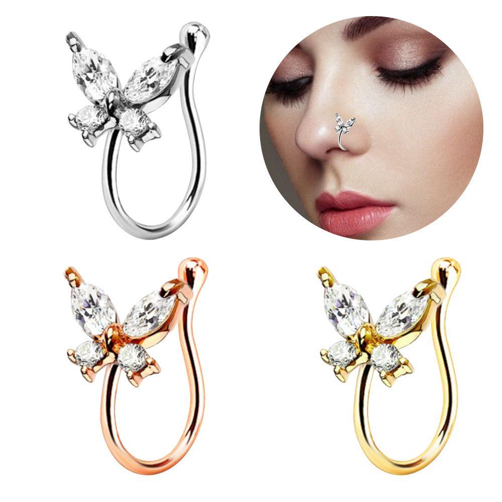 Khuyên Mũi Giả Xỏ Cơ Thể Không Cần Xỏ Lỗ Dành Cho Nam Nữ