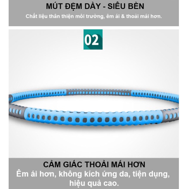 Vòng Lắc Eo Lõi Thép Không Rỉ Hula Hoop, Vòng Lắc Bụng Giảm Cân [Ảnh Thật và Video Shop Tự Quay]