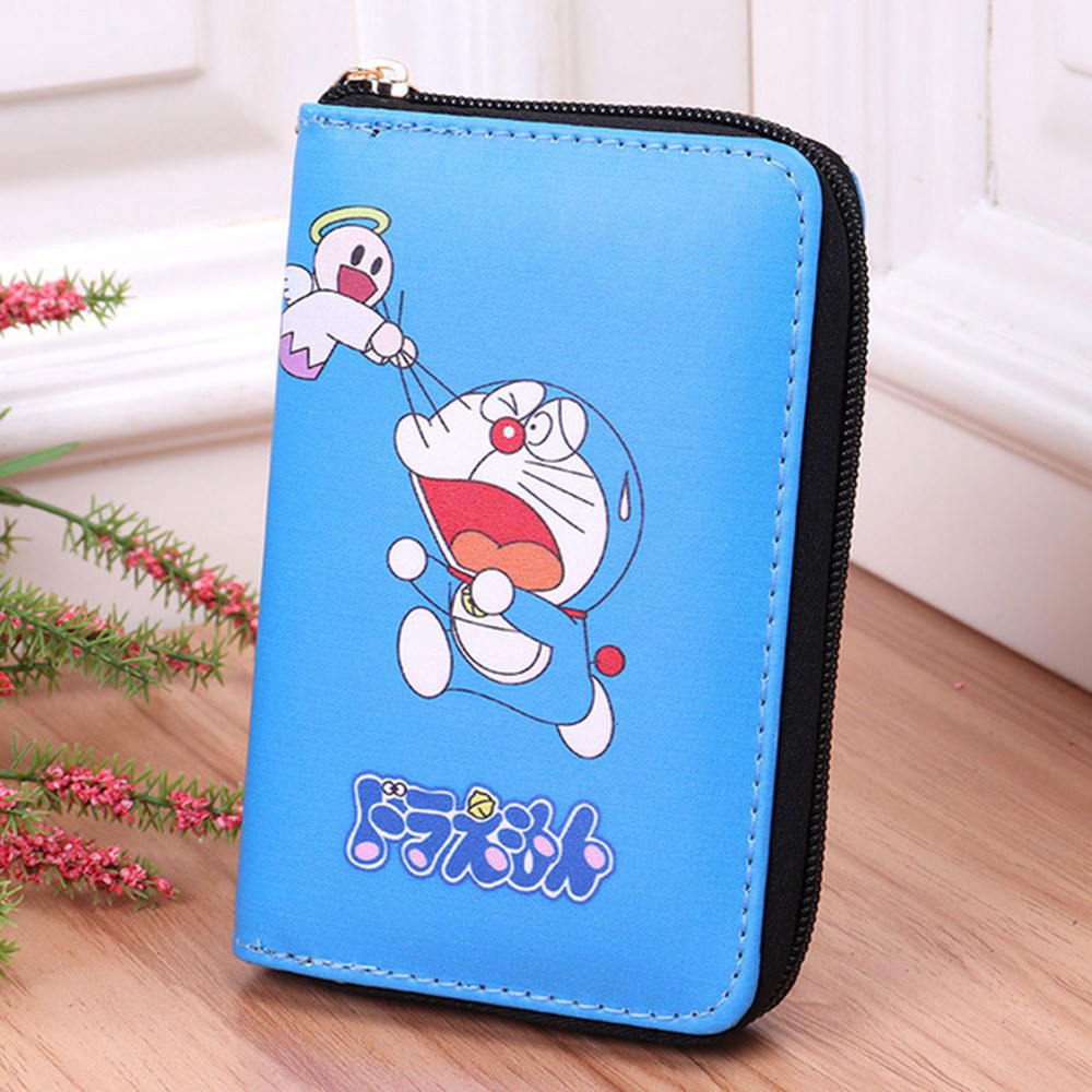 Ví Cầm Tay Đựng Tiền Xu Họa Tiết Hoạt Hình Doraemon Dễ Thương Cho Bé Gái