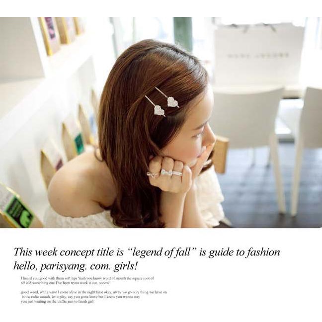 RẺ VÔ ĐỊCH  1 CHIẾC KẸP TÓC HÌNH TRÁI TIM ĐÁ