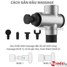 Súng massage cầm tay Cicico Fascial Gun KH-320 máy massage toàn thân 4 đầu 6 chế độ đa năng tiện dụng