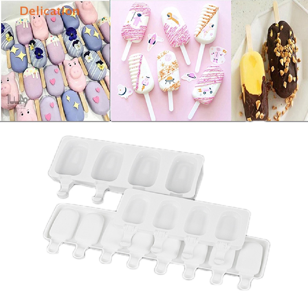 Khuôn Silicone Làm Kem Que DIY Tiện Dụng