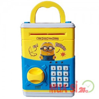 Két sắt mini thông minh màu xanh lớn