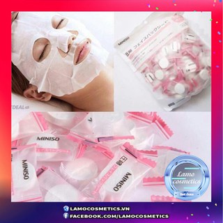 1k 1k 1k 1000d mặt nạ viên nén giấy miniso dưỡng da mụn cấp ẩm thải độc maloc