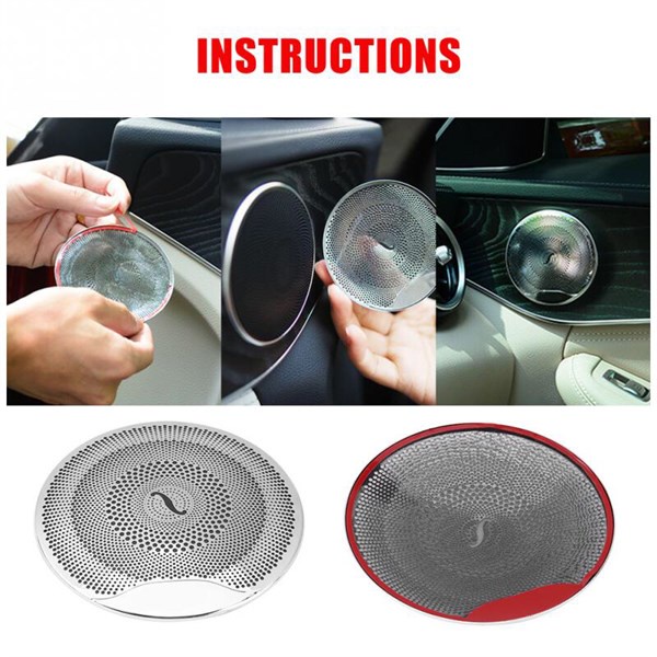 Ốp chụp loa Burmester xe Mercedes dán 4 loa cánh cửa