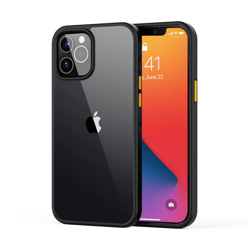 Ốp lưng chống sốc iPhone 12/ 12 Pro/ 12 Pro Max lưng trong viền màu hiệu Rock/ Likgus #bin.case#