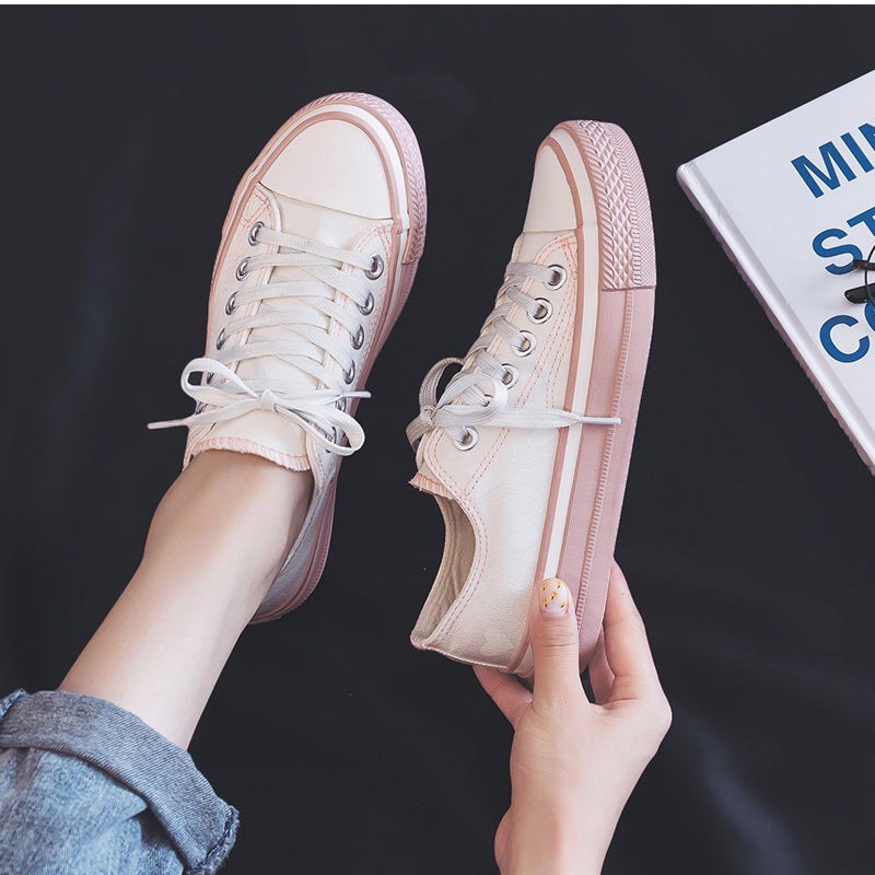 (TẶNG 01 DÂY GIÀY MÀU) Giày thể thao sneaker nữ trắng giá rẻ đẹp đế thấp Hàn Quốc cao cấp JAENIA G003 | BigBuy360 - bigbuy360.vn