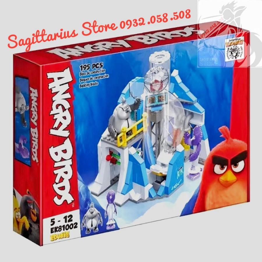 Lego Angry Birds - EK81002 Lắp Ráp Trụ Sở Băng + 2 nhân vật ( 195 Mảnh ) [Luôn Có Sẵn]