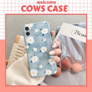 Ốp iphone hoa cúc nên xanh dương cho iphone 12 pro max/12 pro/ iphone 11promax/ iphone 11/ iphone Xsmax