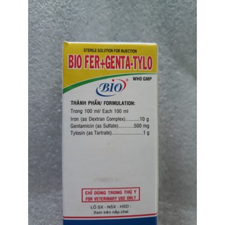 Fer+Genta tylo 20ml-cung cấp sắt cho heo con