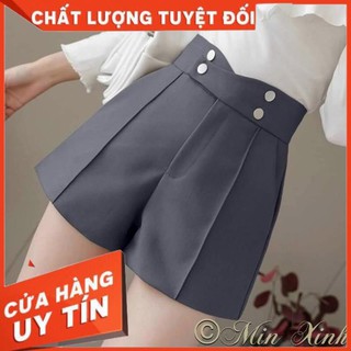 [DAEL HOT]Quần short lưng cao 4 cúc cạp chéo