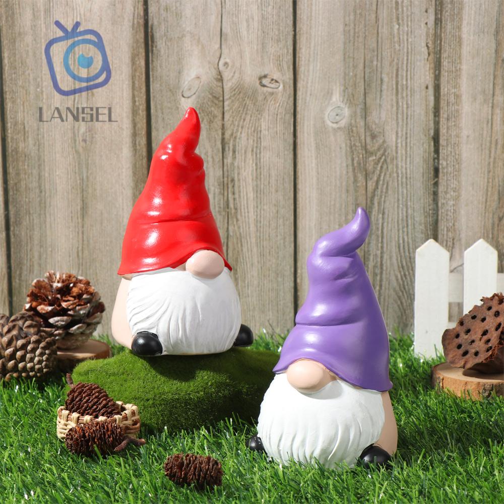 ❤LANSEL❤ Lawn Faceless Gnome Statue Figurines Outdoor Dwarf Garde Goblin Yard Ornaments Resin decoration Funny Magic Elves