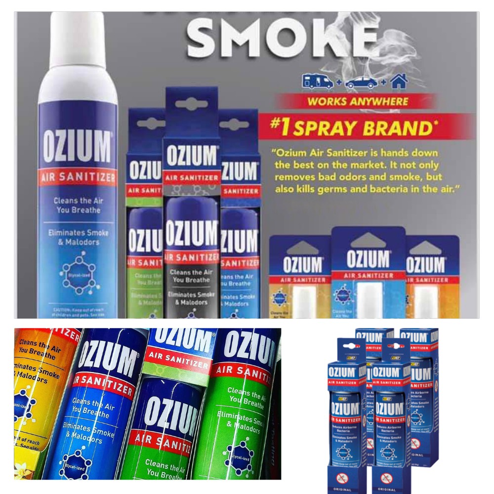 Xịt Khử Mùi Khử Khuẩn Ozium 3.5 Nhập Khẩu Hoa Kì Loại Bỏ Mùi Nấm Mốc Mùi Hôi Khói Thuốc Trong Xe Hơi