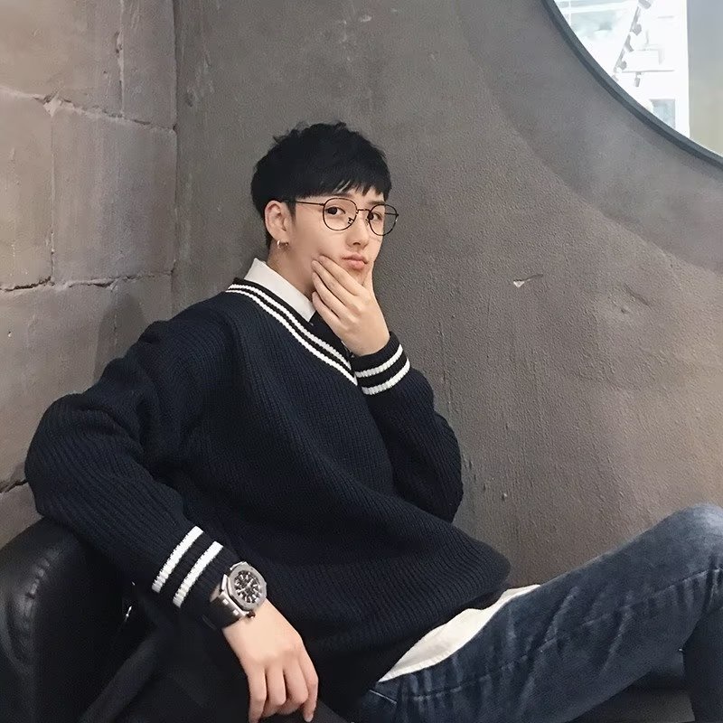 Áo sweater Dáng Rộng Cổ Chữ V Thời Trang Cho Nam Nữ