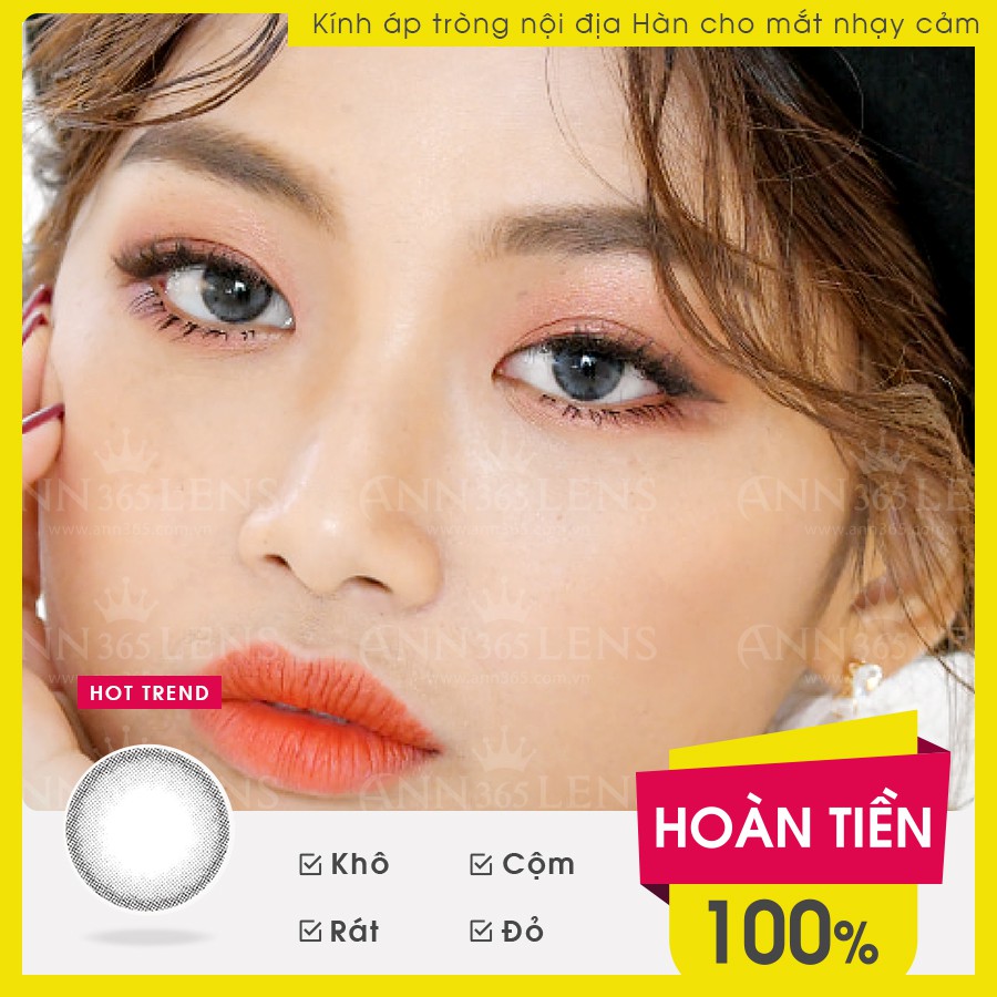 Lens Hàn ANN365 Sử Dụng 1 Tháng Màu Nâu Only Brown, Kính Áp Tròng Cho Học Sinh, Sinh Viên