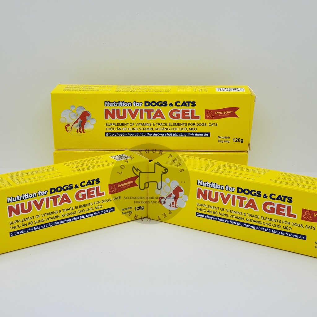 NUVITA GEL- Thức ăn bổ sung vitamin, khoáng cho chó mèo 120g