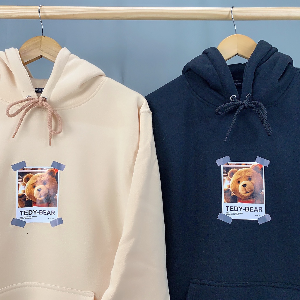 Áo Hoodie Nỉ Trơn Unisex basic áo khoác nỉ trơn nam nữ form rộng Gấu dumb DC288 - Haihaishop