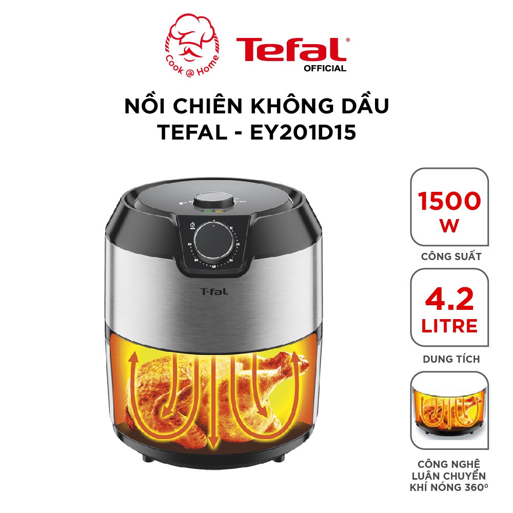 Nồi chiên không dầu chính hãng Tefal EY201D15 - 4.2 lít, 1500W