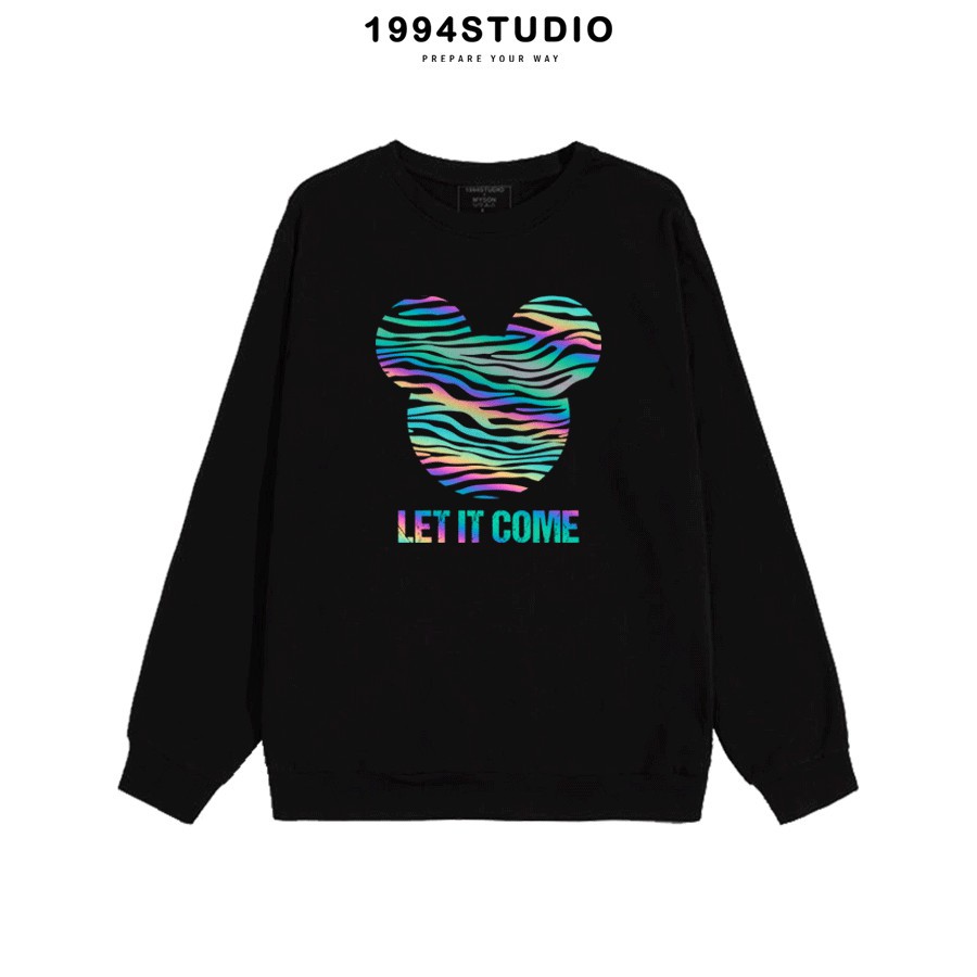 Áo Sweater BARBOSSA Mickey Let It Come Phản Quang 7 màu Unisex  - 1994 Studio