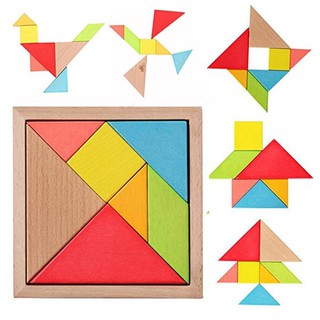 Xếp hình trí uẩn 7 mảnh - Tangram - Đồ chơi thông minh cho bé