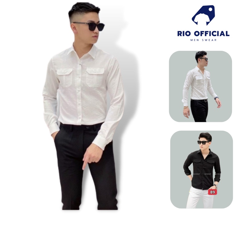 Áo đũi nam dài tay, khuy cài cổ tàu, cổ bẻ, chất liệu cao cấp mềm min, mang phong cách trẻ trung lịch lãm và sang trọng