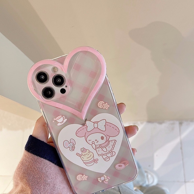 Ốp điện thoại trong suốt họa tiết hoạt hình dễ thương cho Iphone 13 ProMax 11 12 Mini XS I8 I7 Plus