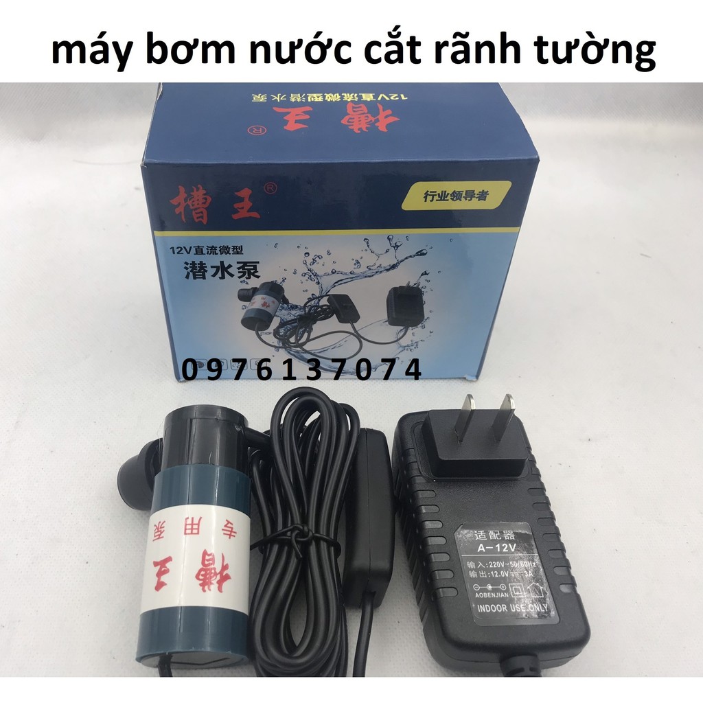 Máy bơm cắt rãnh tường thông minh tự ngắt nước khi ngừng máy cắt hãng caowang wd01