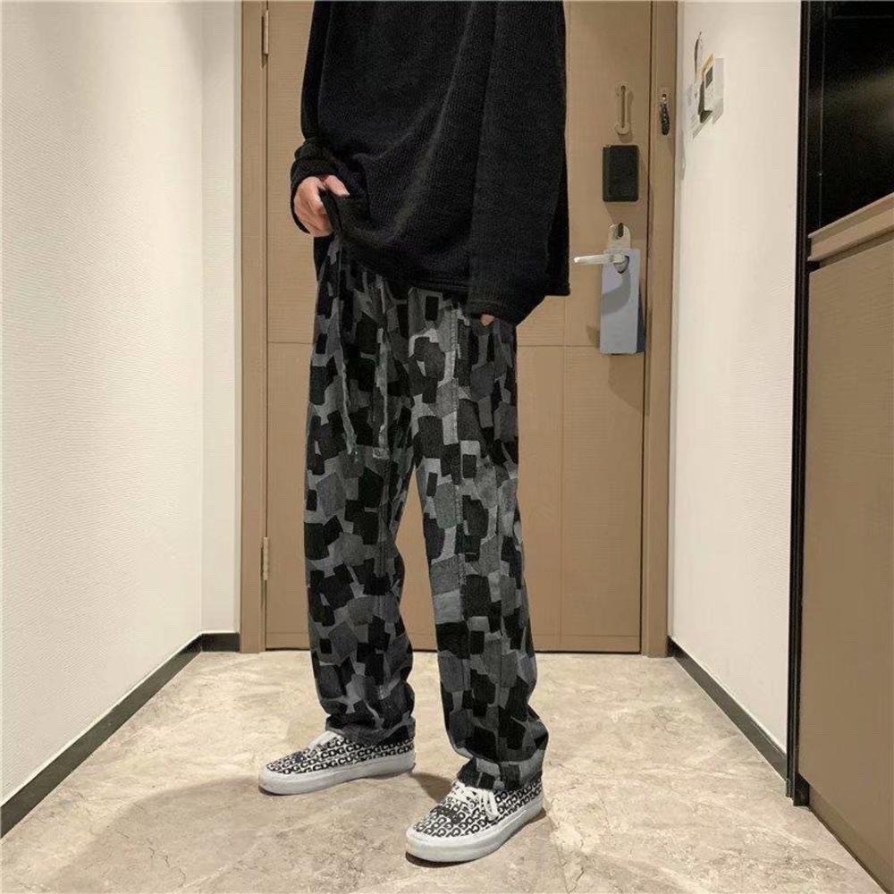 [Hàng Sẵn + Video Thật] Quần Jean Hoạ Tiết Phong Cách Hiphop Dáng Suông | BigBuy360 - bigbuy360.vn